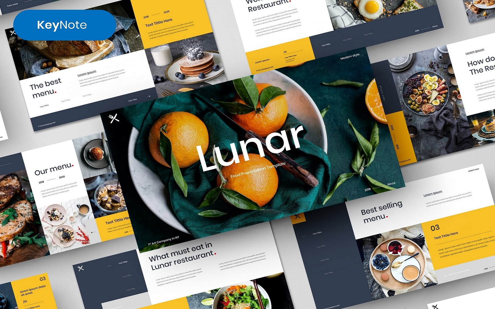 Lunar – Food Business Keynote Template