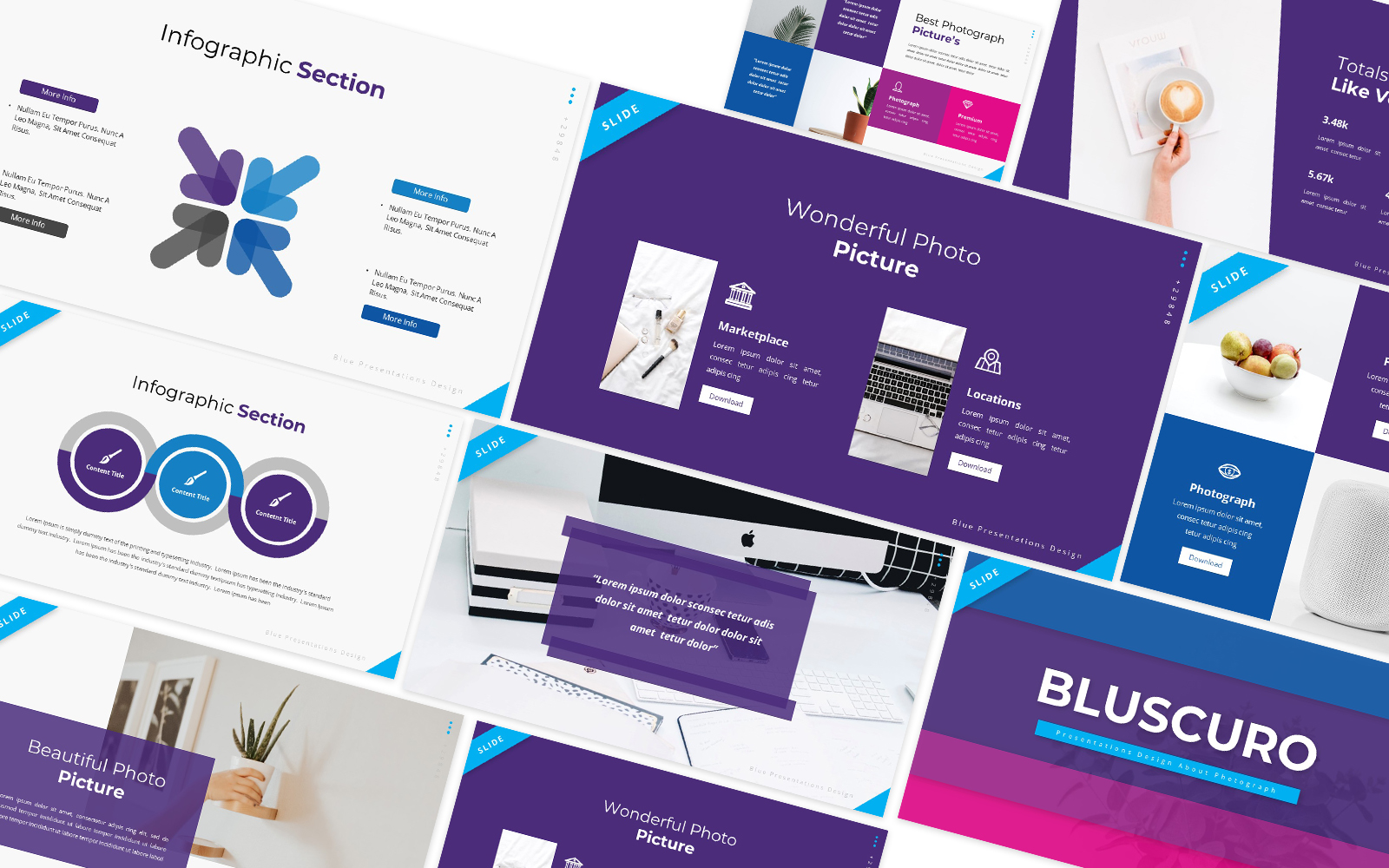 Bluscuro Powerpoint Template