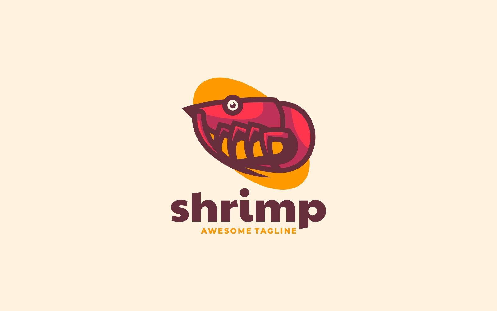 Shrimp Simple Mascot Logo