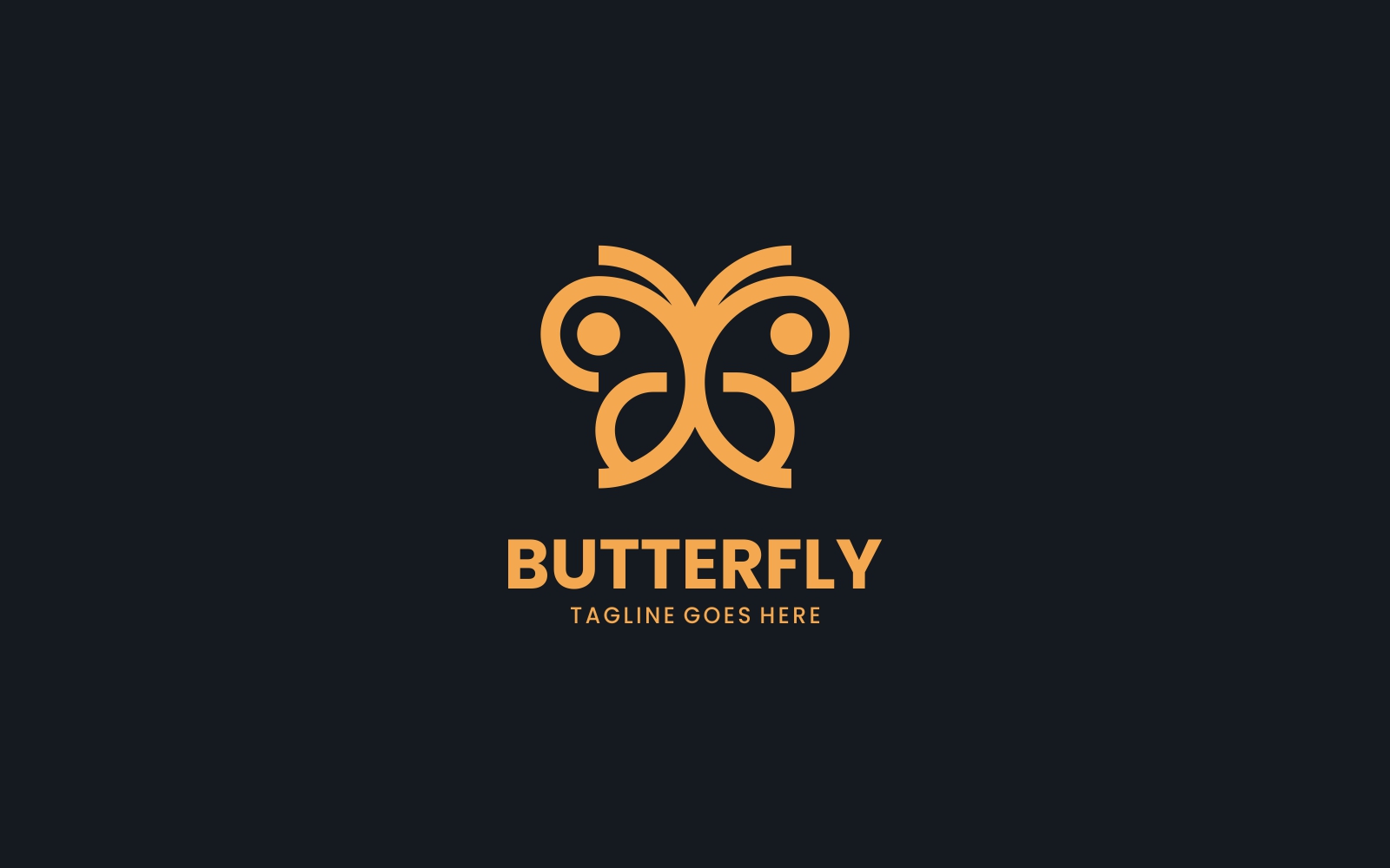 Vector Butterfly Line Art Logo Style