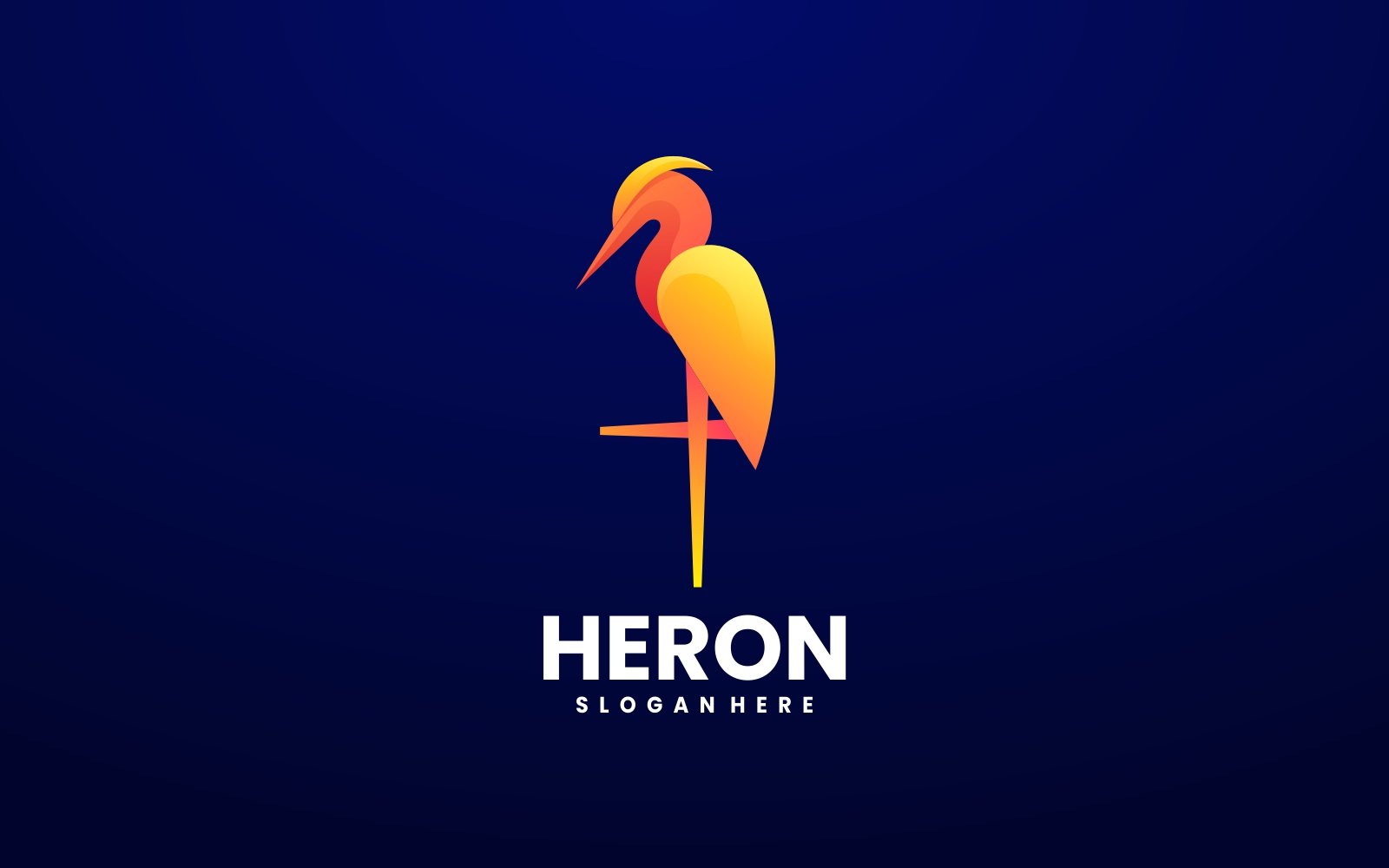 Vector Heron Gradient Color Logo