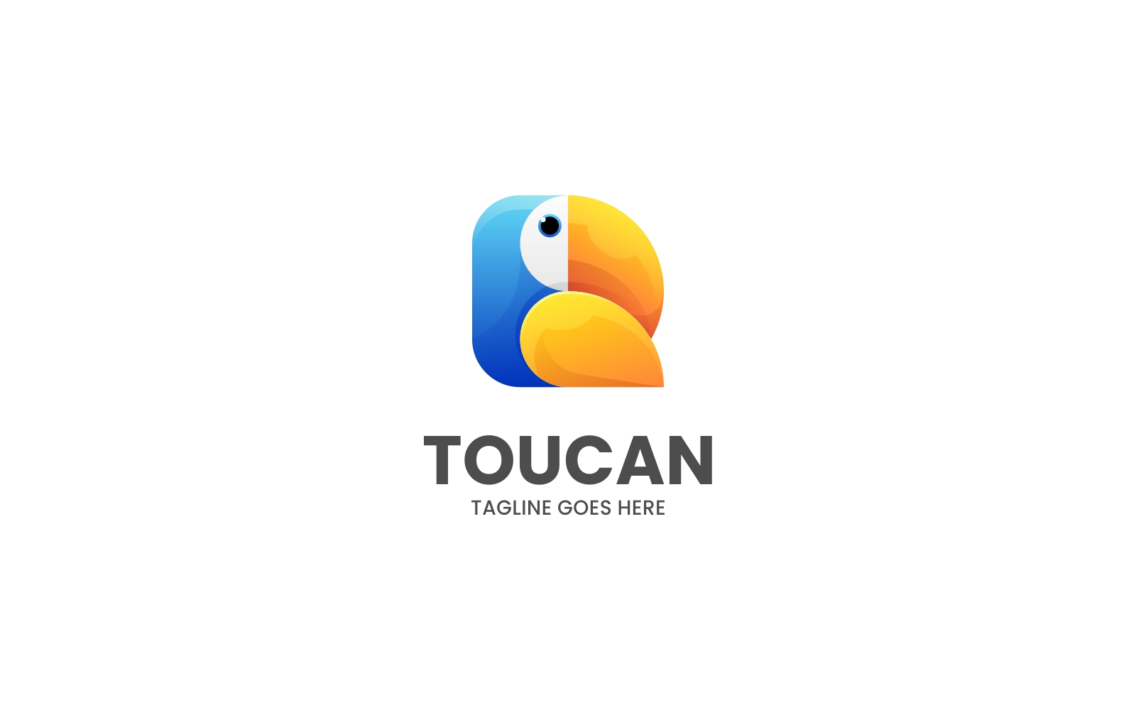 Vector Toucan Bird Gradient Logo
