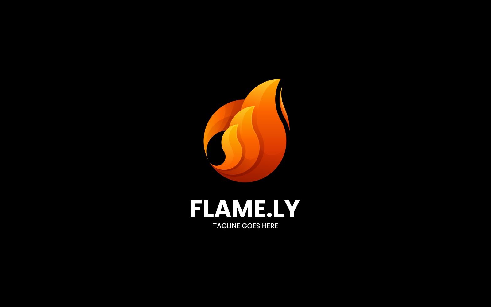 Vector Flame Gradient Logo Design