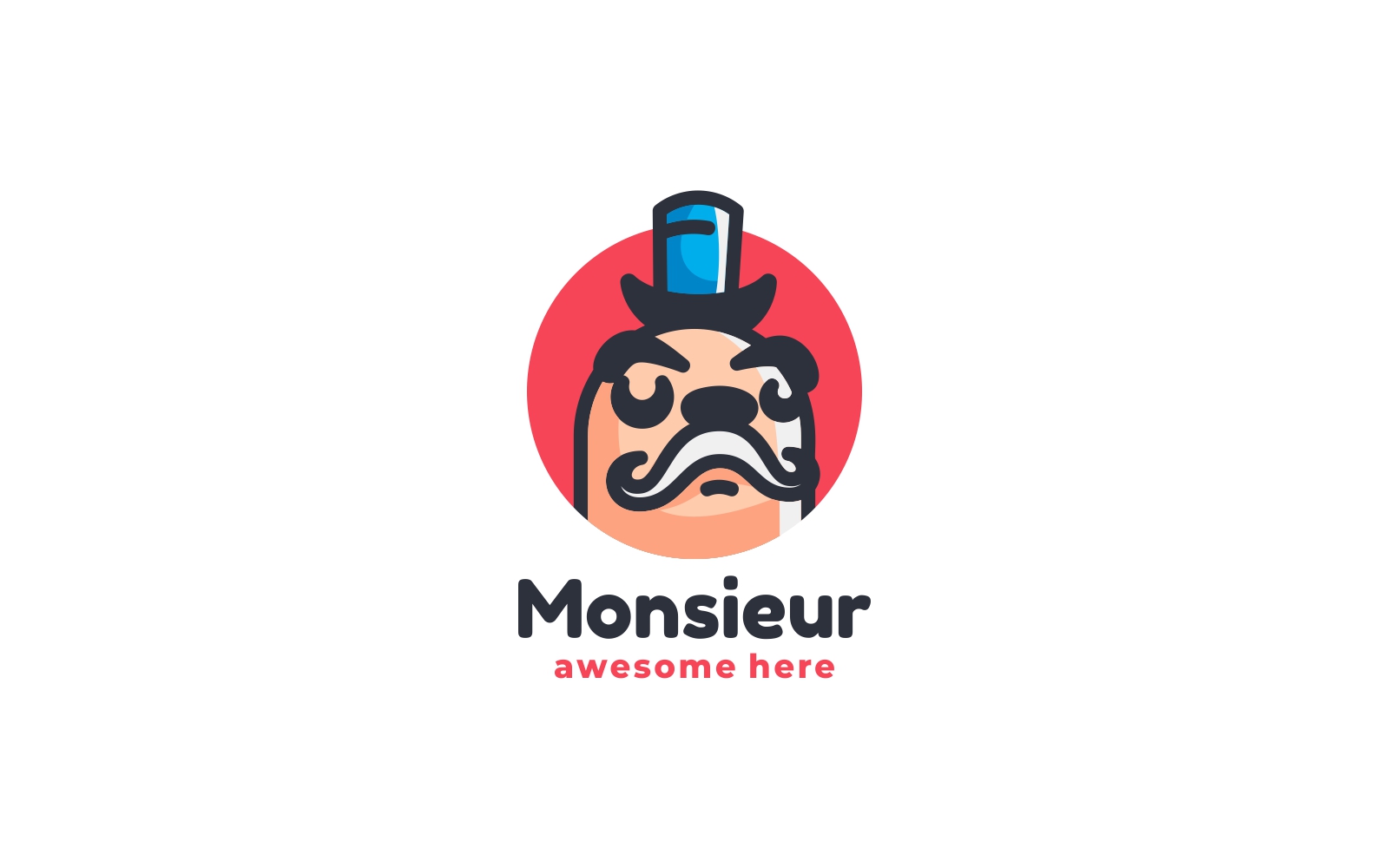 Monsieur Mascot Cartoon Logo