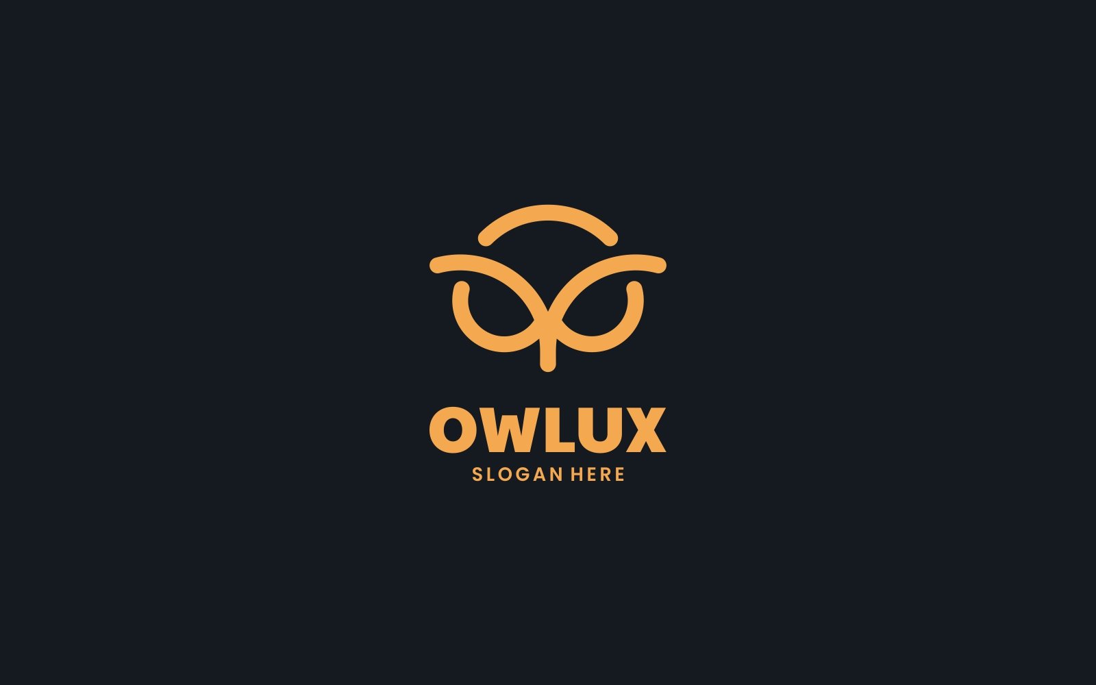 Owl Line Art Logo Template