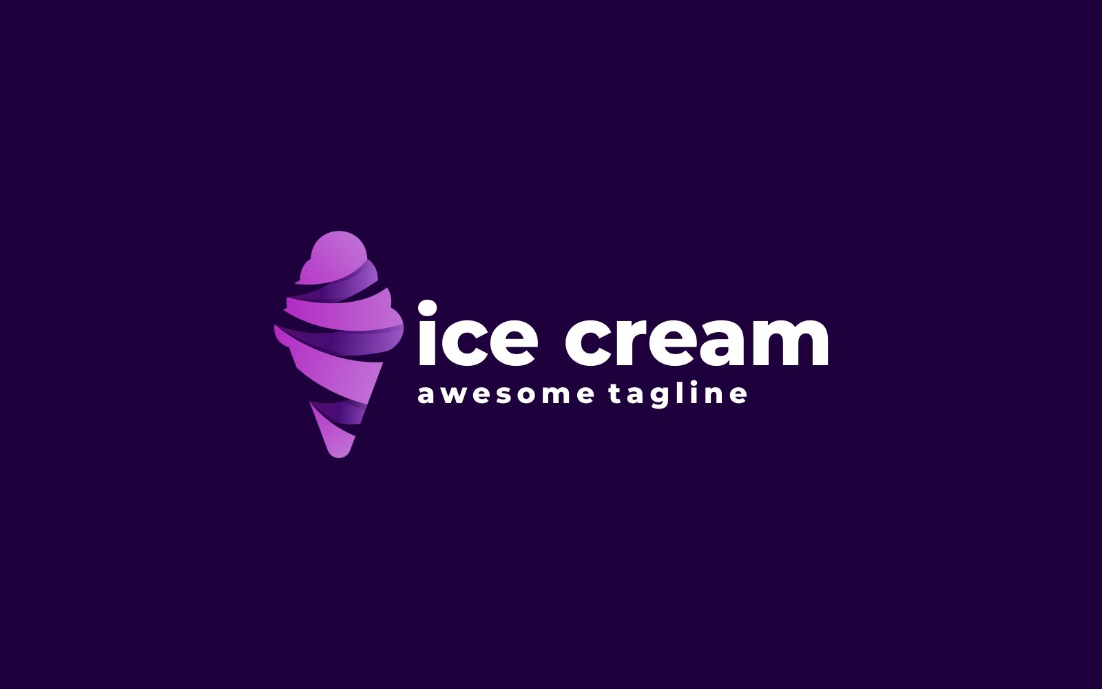 Ice Cream Gradient Logo Design