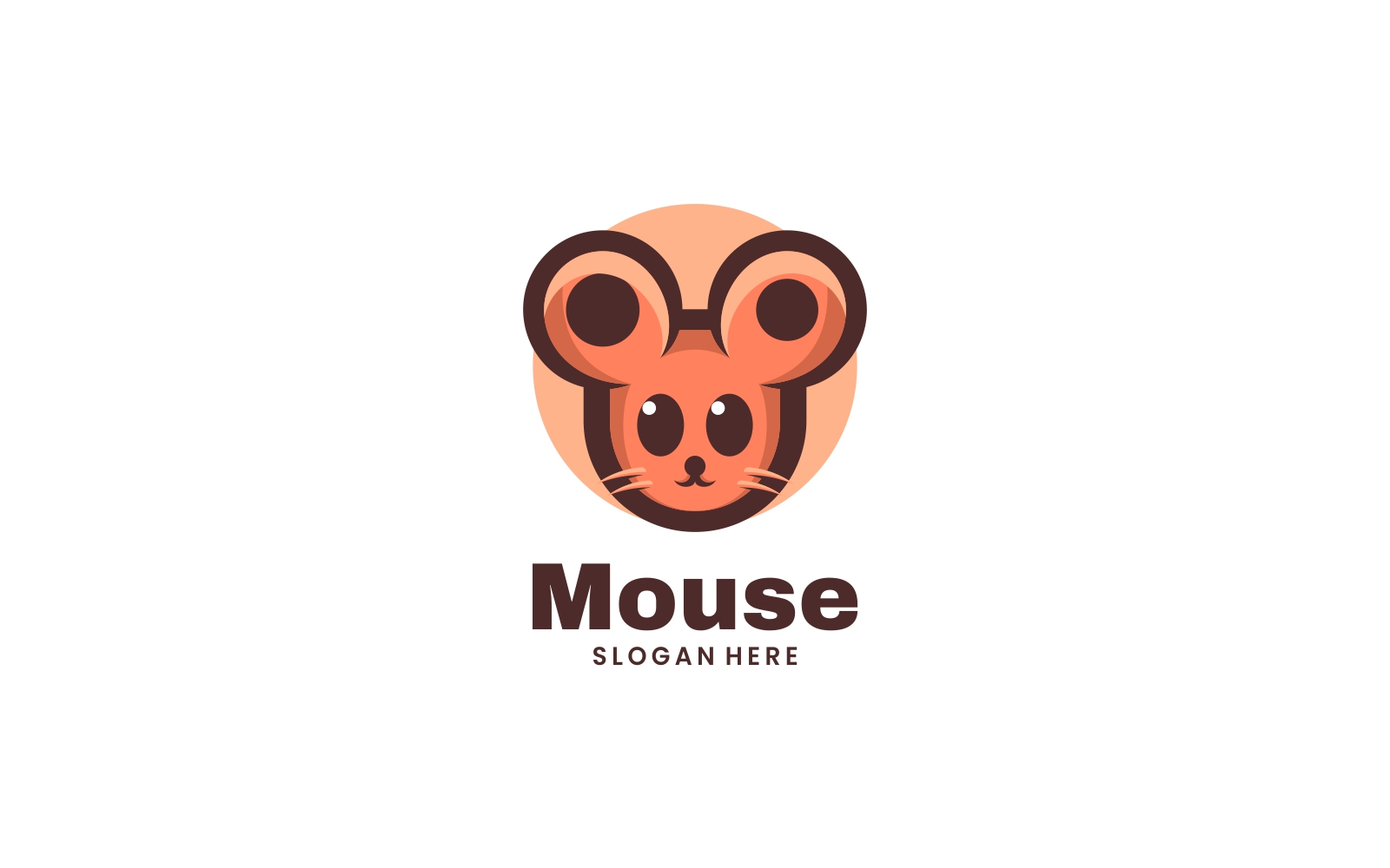Mouse Simple Mascot Logo Style