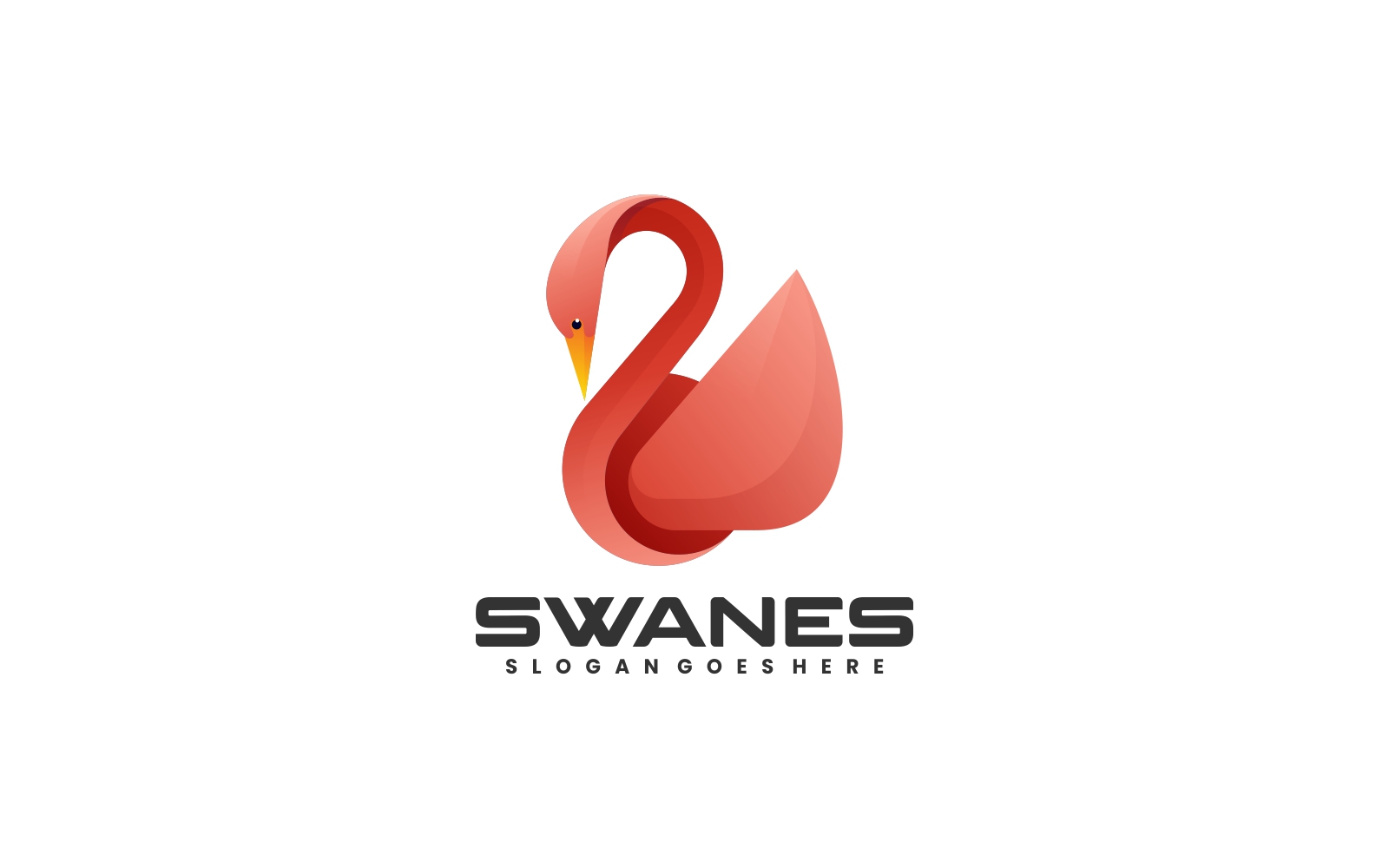 Beauty Swan Gradient Logo Template