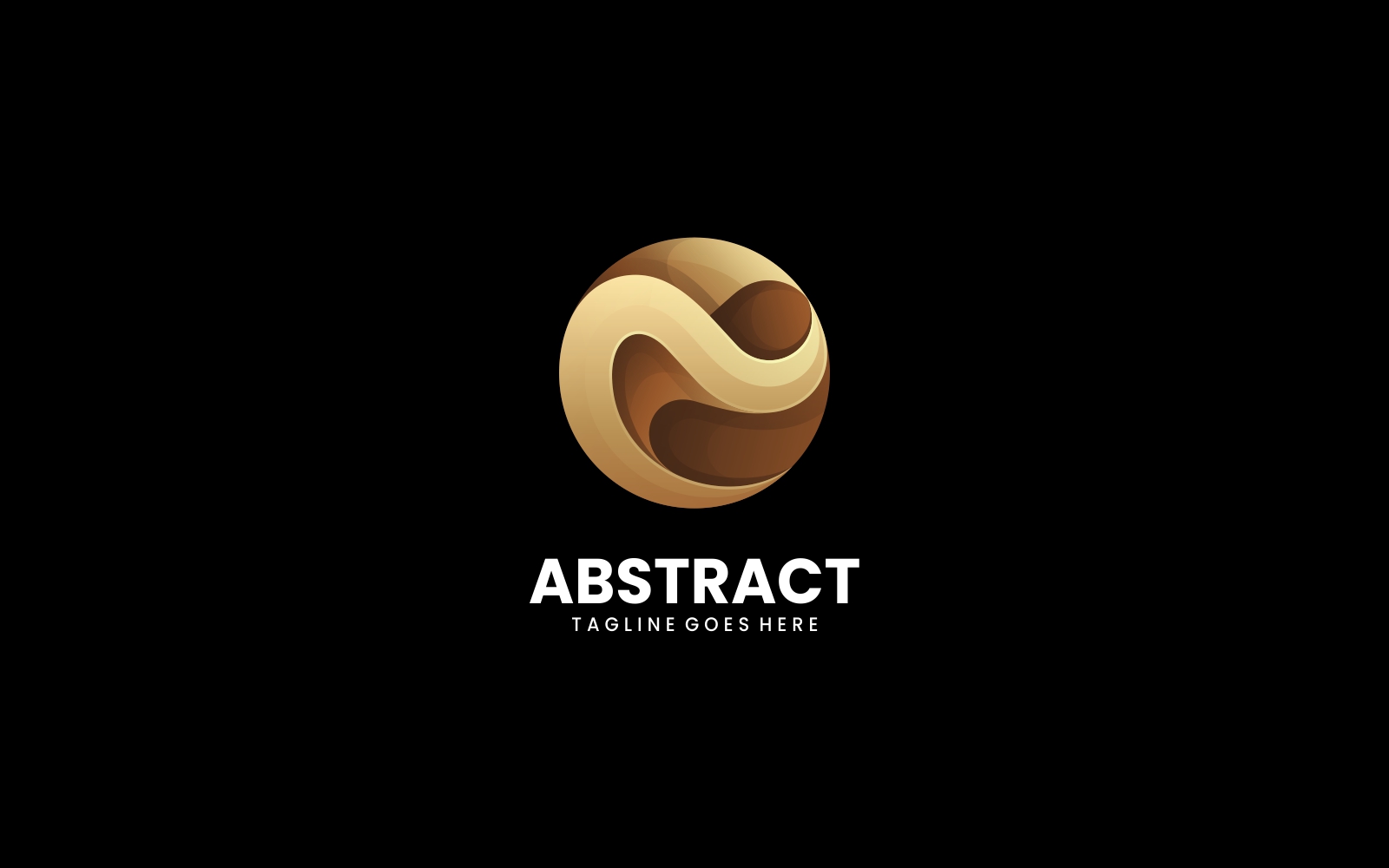 Abstract Gold Gradient Logo Style