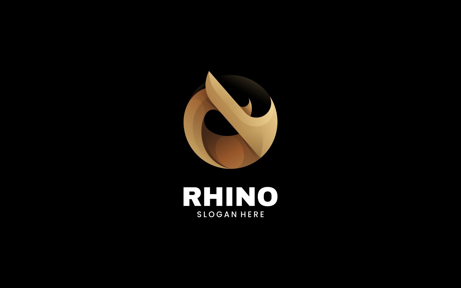 Abstract Rhino Gradient Logo