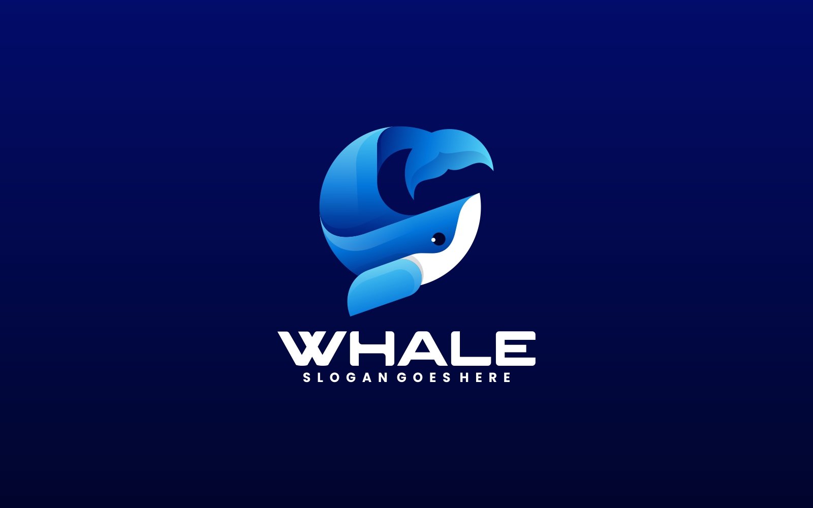 Killer Whale Gradient Logo Design
