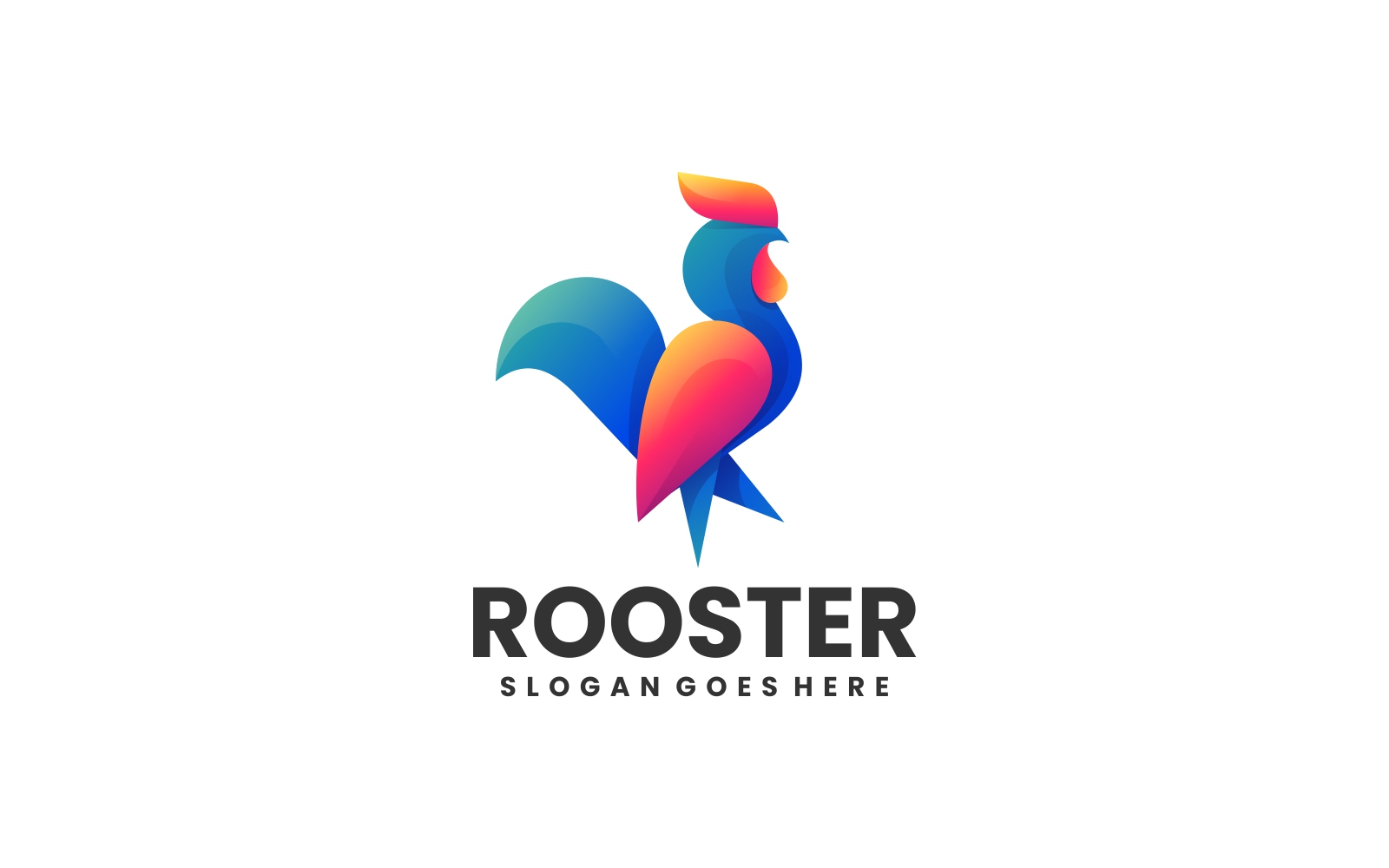 Rooster Colorful Gradient Logo Template