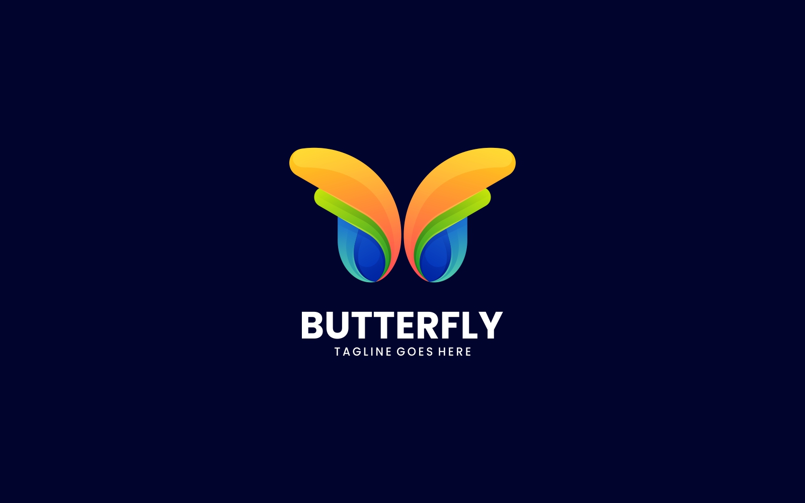 Vector Butterfly Gradient Colorful Logo Style
