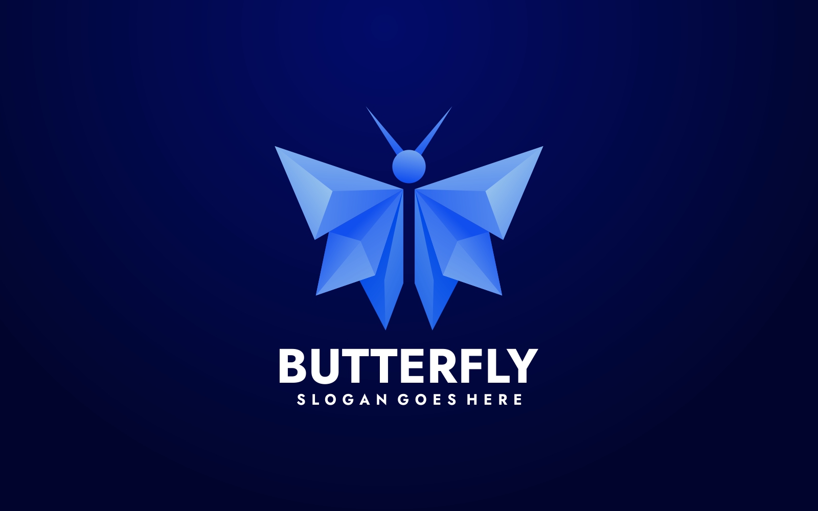 Butterfly Gradient Low Poly Logo