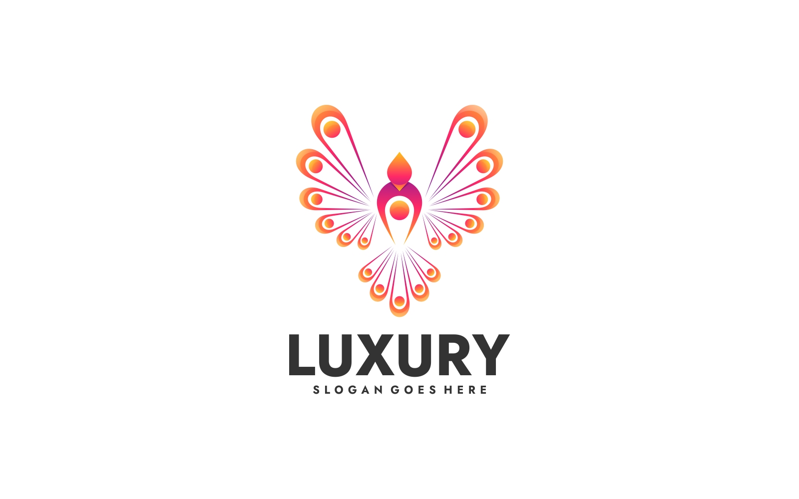 Luxury Peacock Gradient Logo