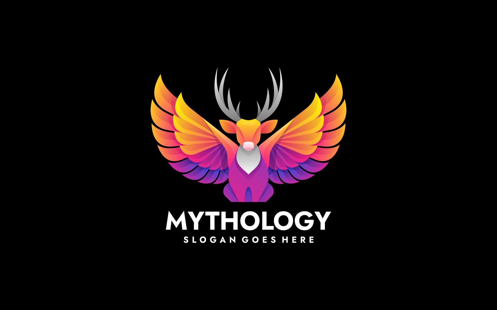 Mythology Deer Gradient Colorful Logo