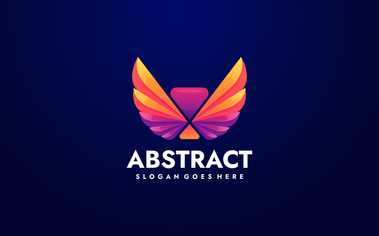 Abstract Diamond Wing Colorful Logo