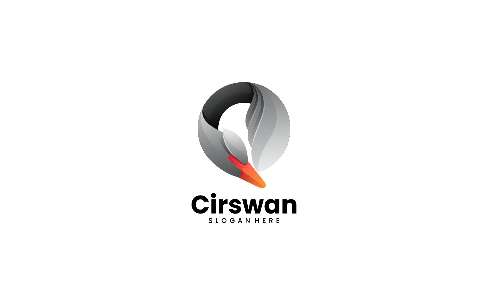 Circle Swan Gradient Logo