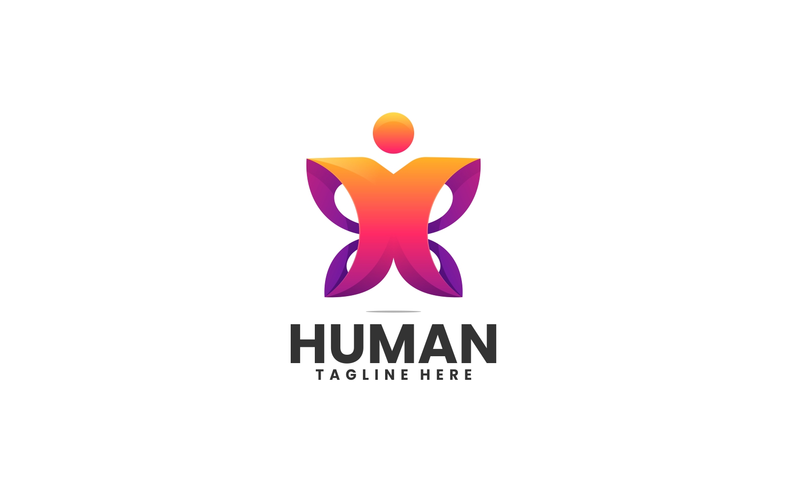 Human Gradient Colorful Logo Style