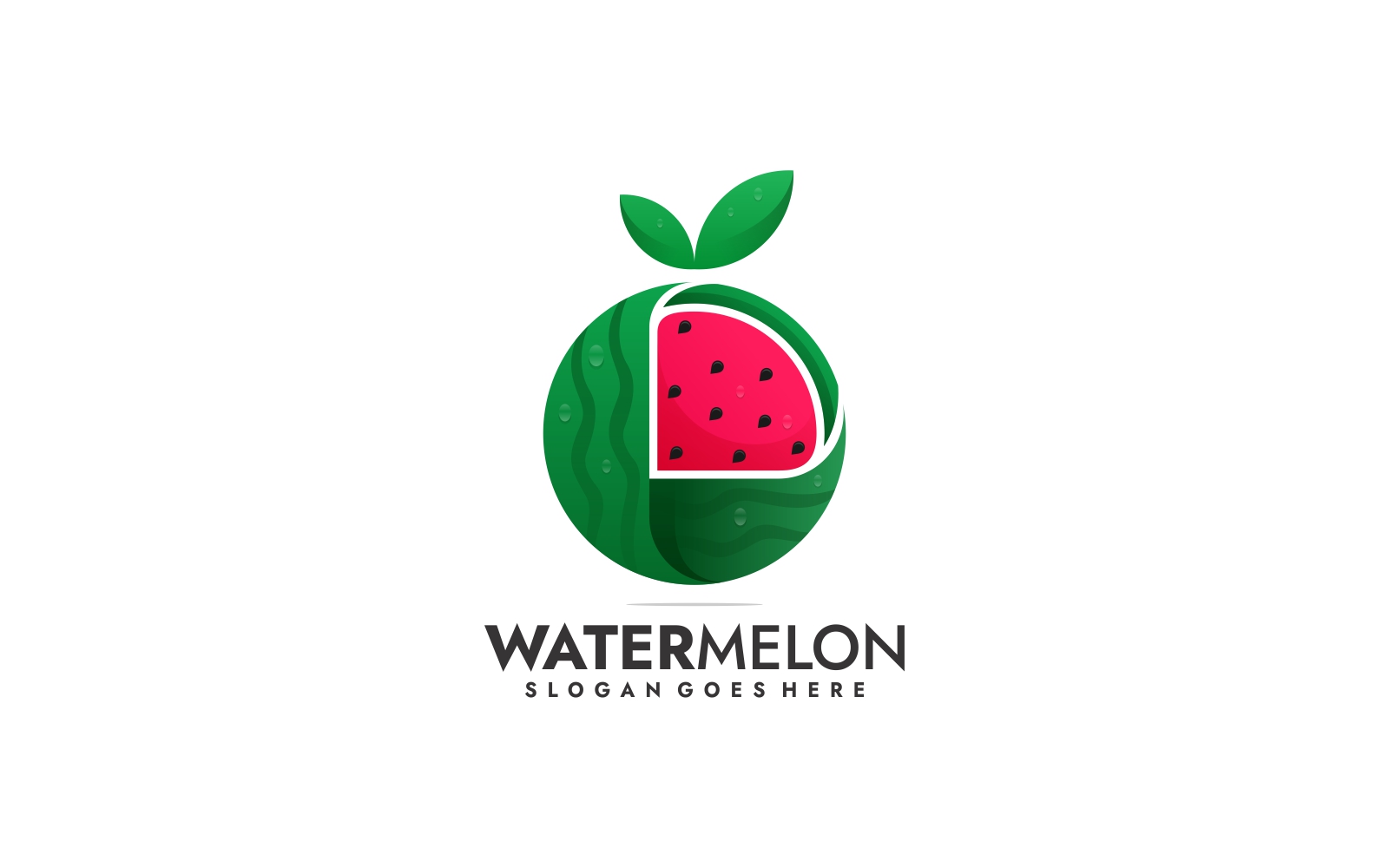 Watermelon Gradient Colorful Logo