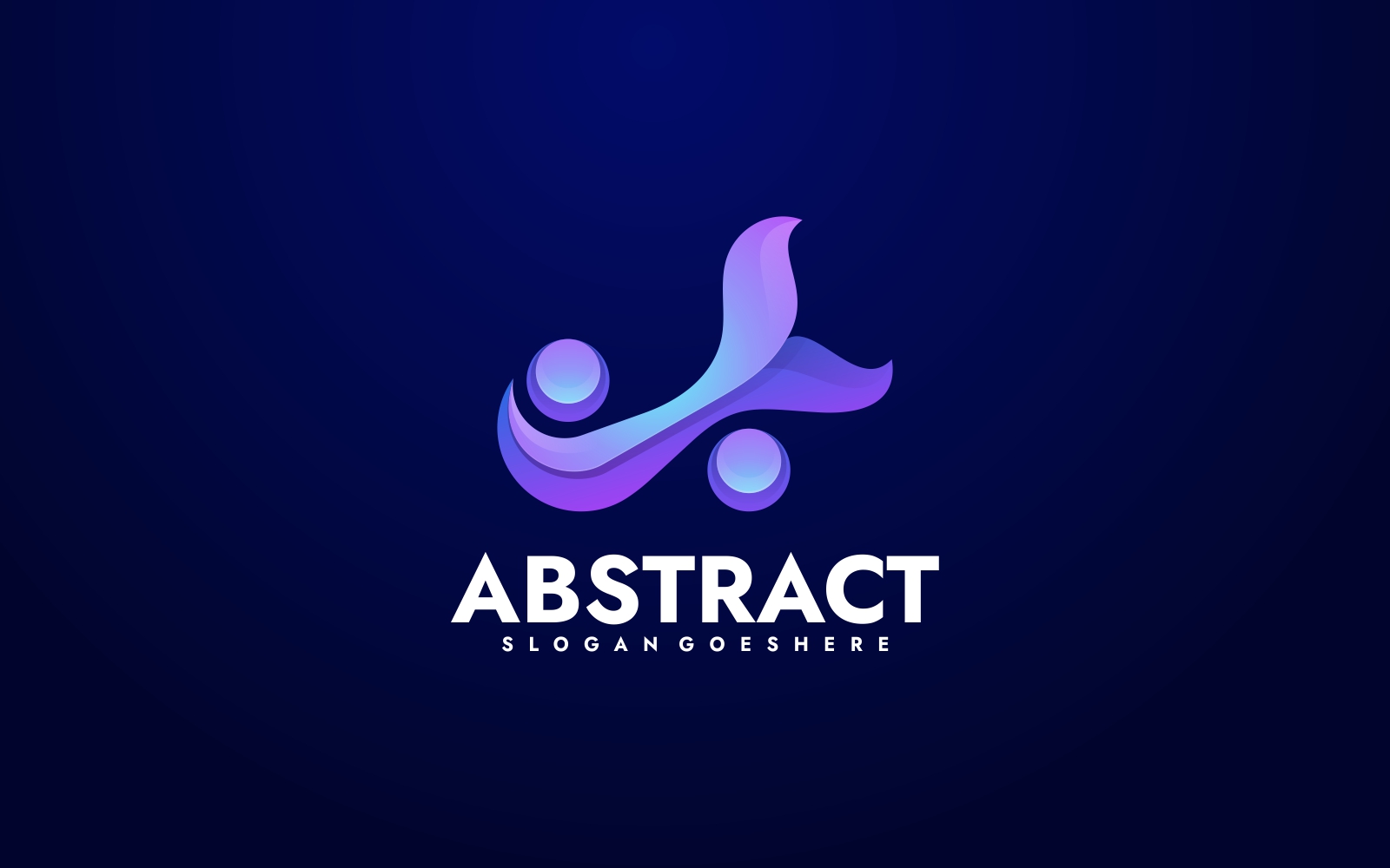 Abstract Tail Gradient Logo Style