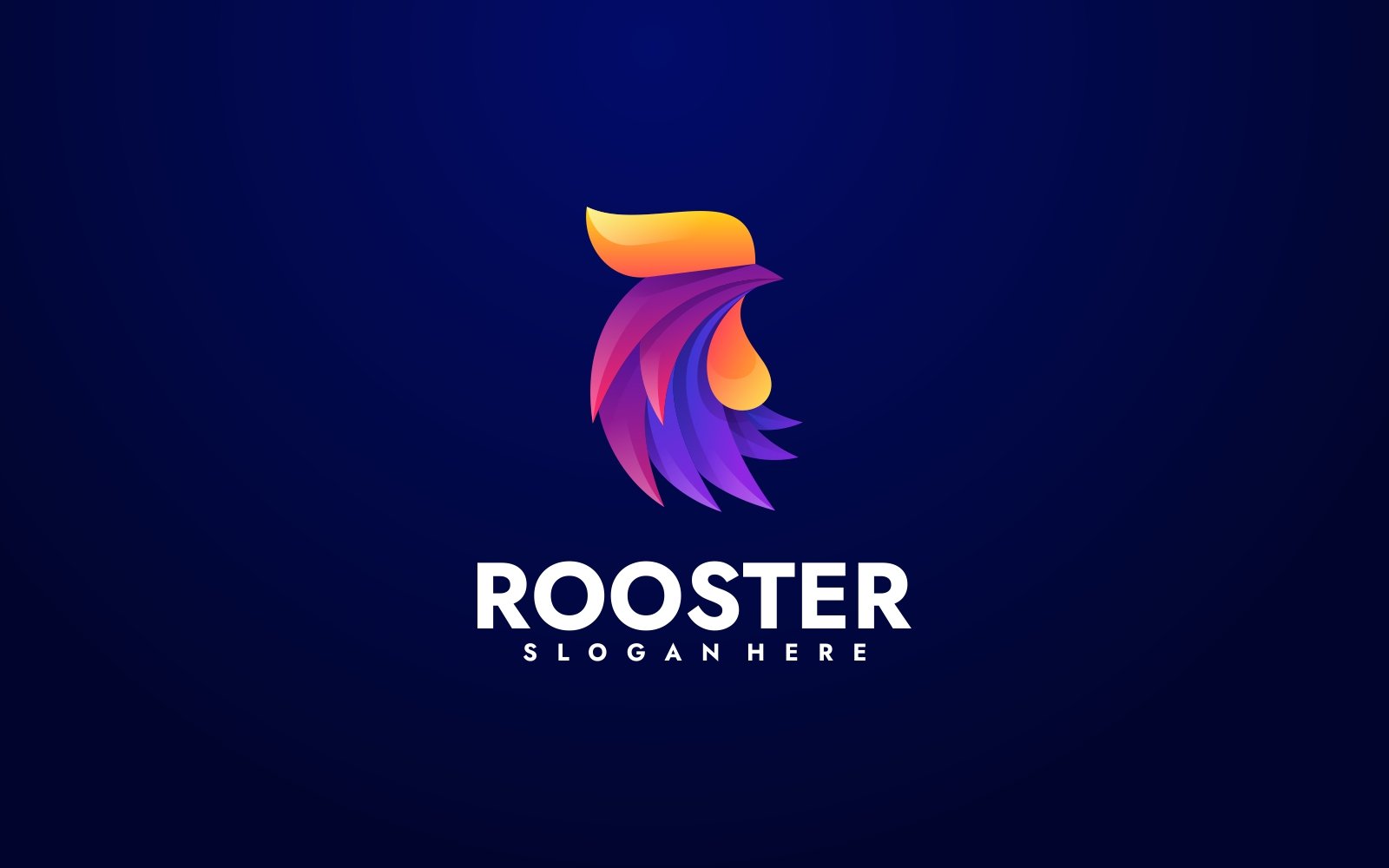 Vector Rooster Colorful Logo Template
