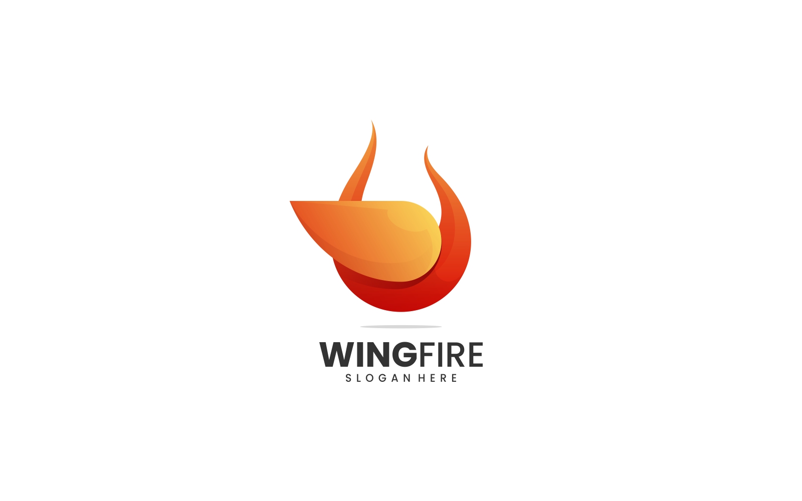 Wing Fire Gradient Logo Style