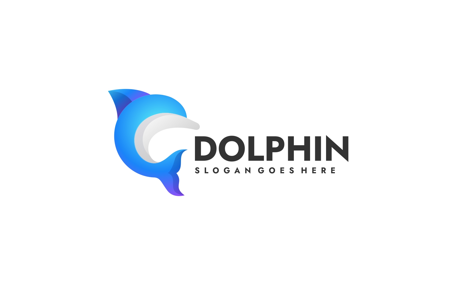 Dolphin Gradient Logo Template
