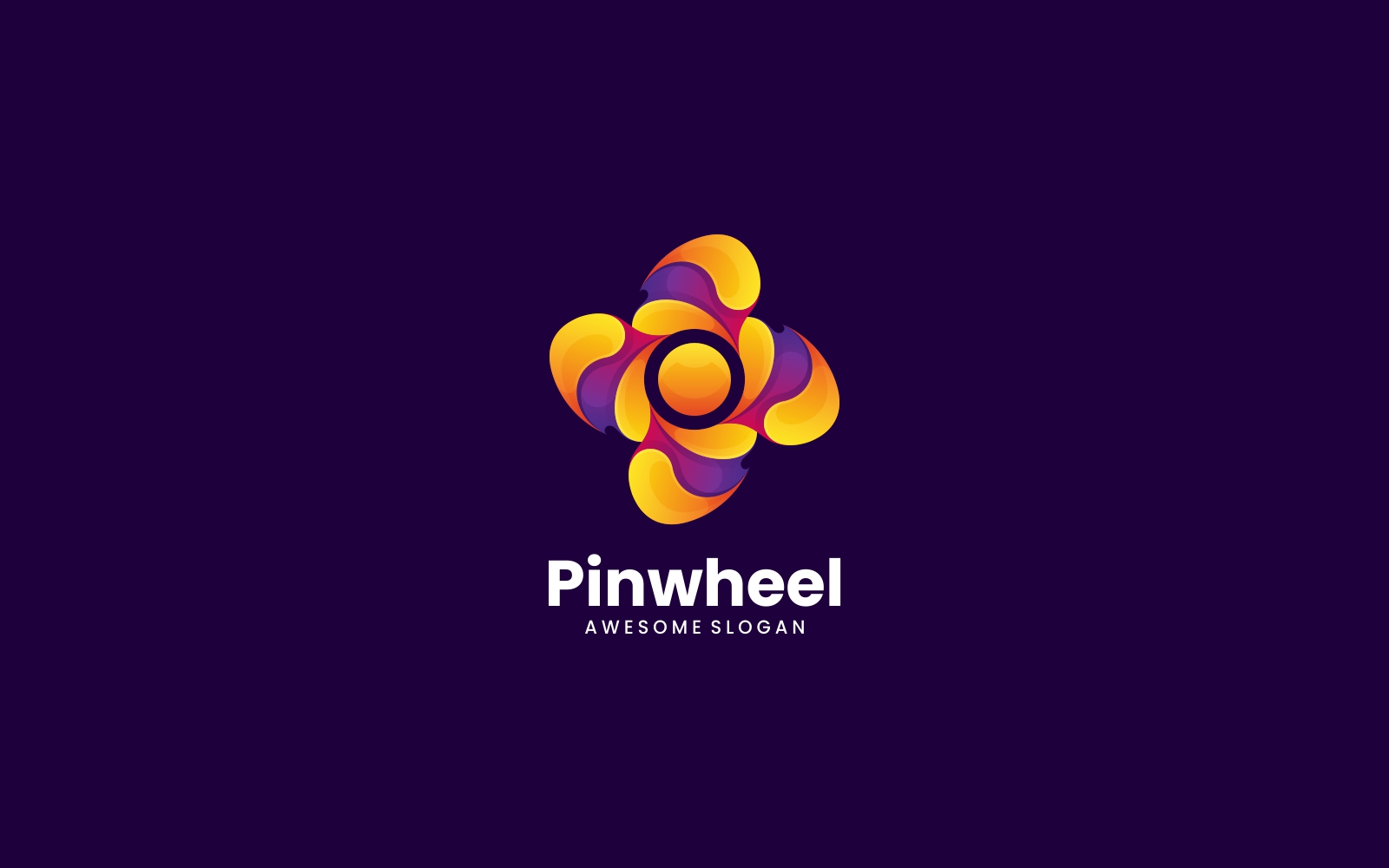 Pinwheel Gradient Logo Template