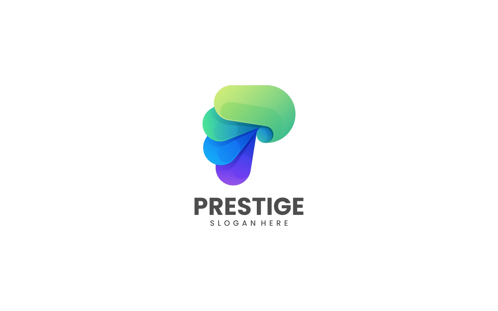 Letter P Gradient Colorful Logo Design
