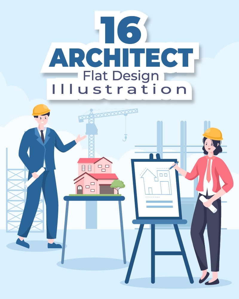 16 Architect or Engineer Illustration