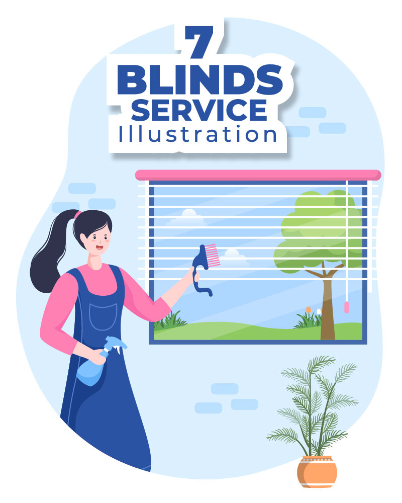 7 Mini Blinds Service Illustration
