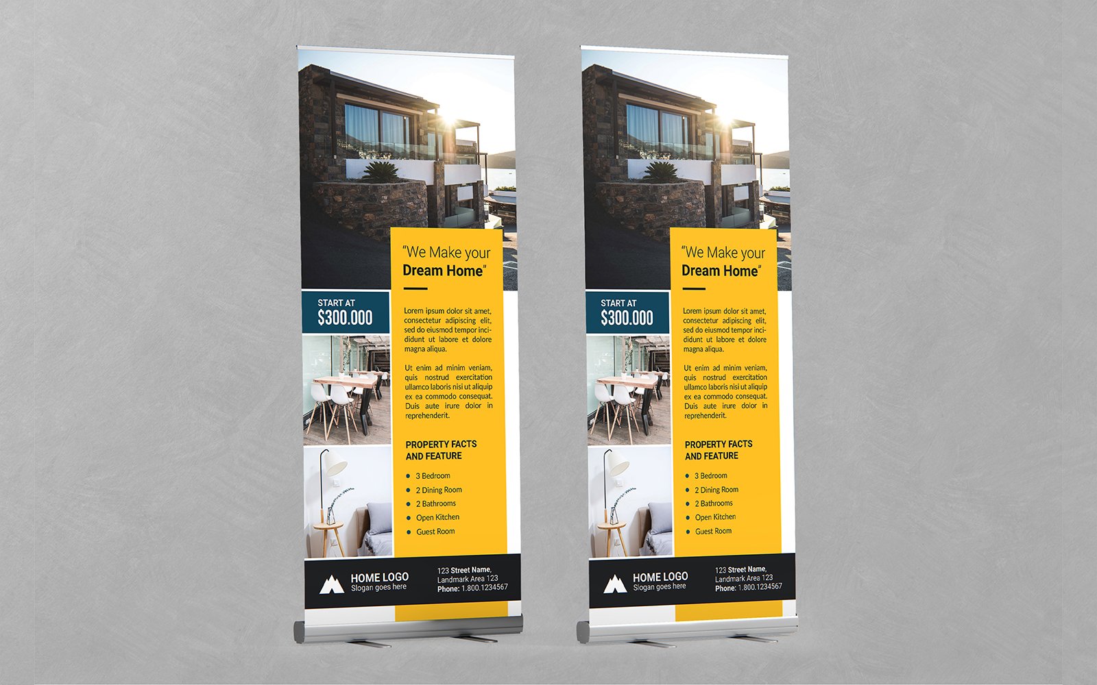 Real Estate Roll Up Banner PSD Templates