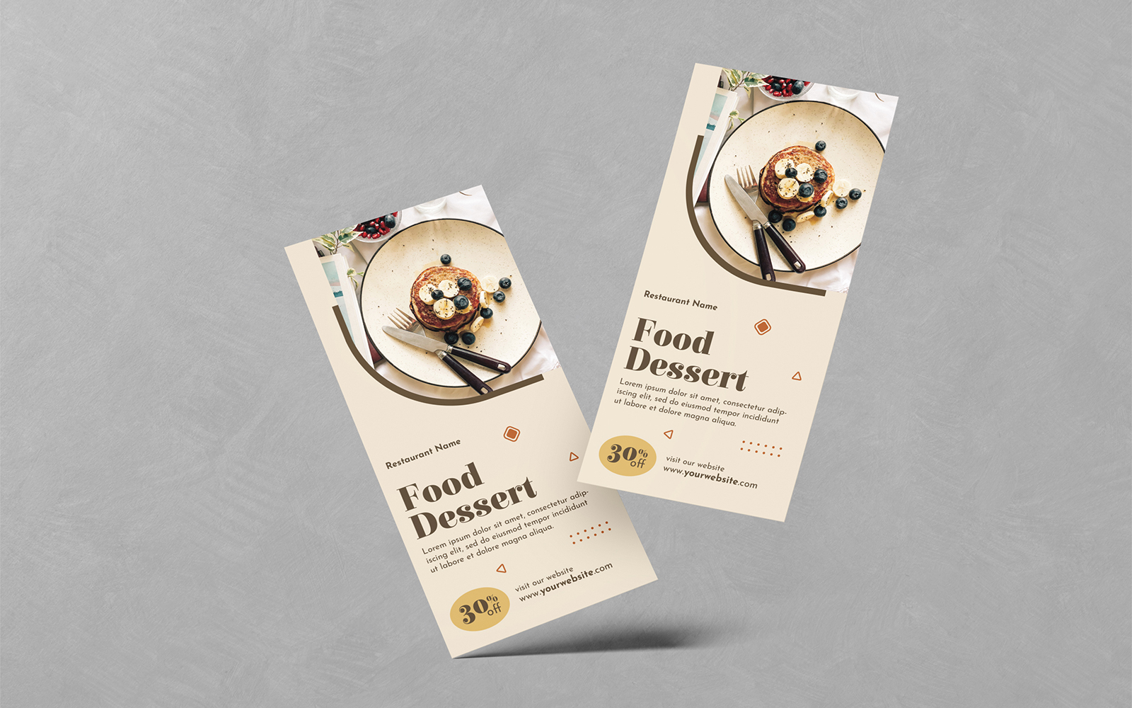 Food Dessert DL Flyer PSD Templates