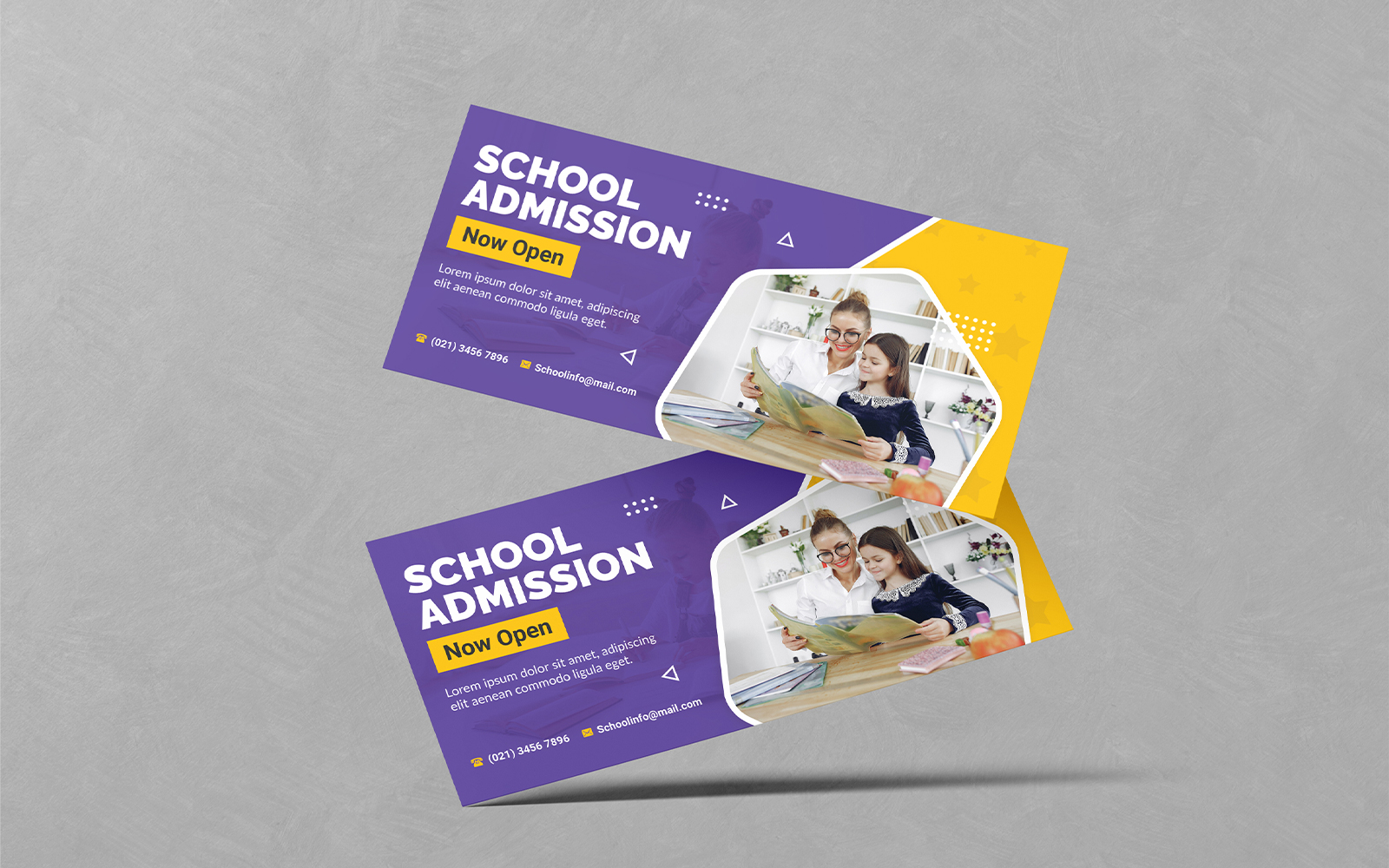School Admission DL Flyer Design PSD Templates