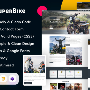 Bikers Bike Responsive Website Templates 247424