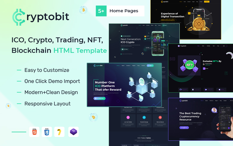 Cryptobit Cryptocurrency T HTML5 Template