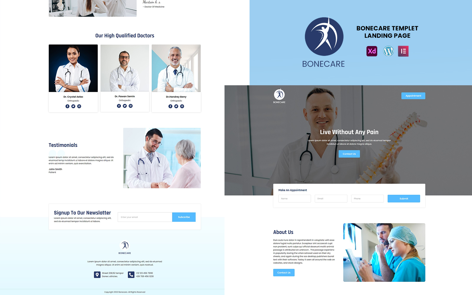 Bonecare - Orthopaedic Treatments Elementor Landing Page