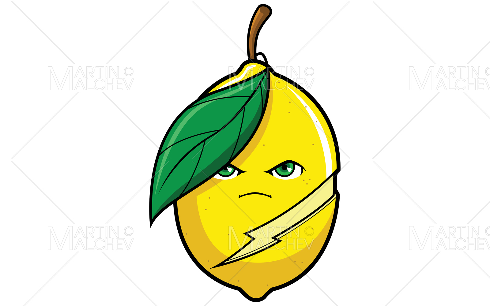 Lemon Superhero Mascot Vector Illustration