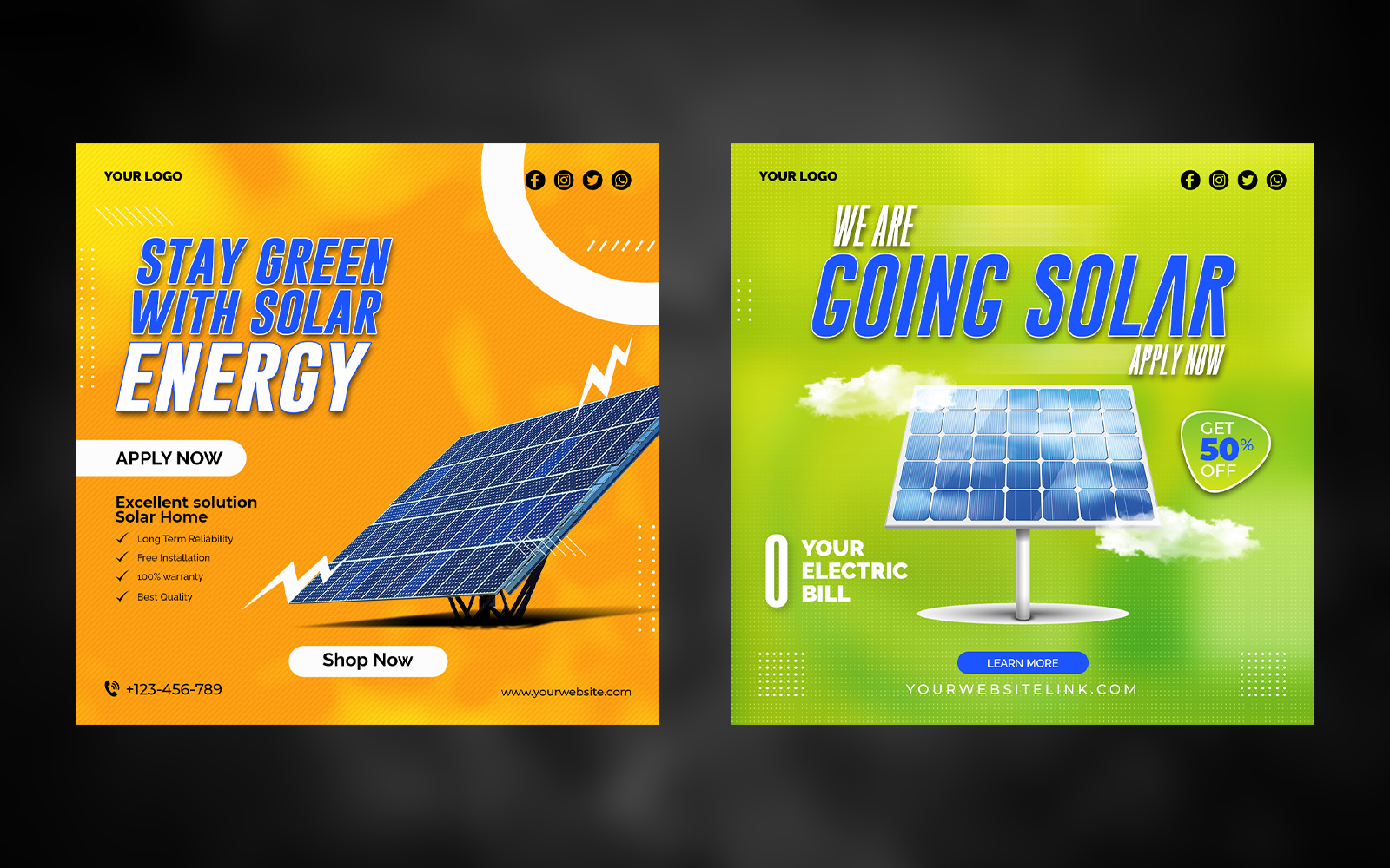 Solar Panel Social Media Template