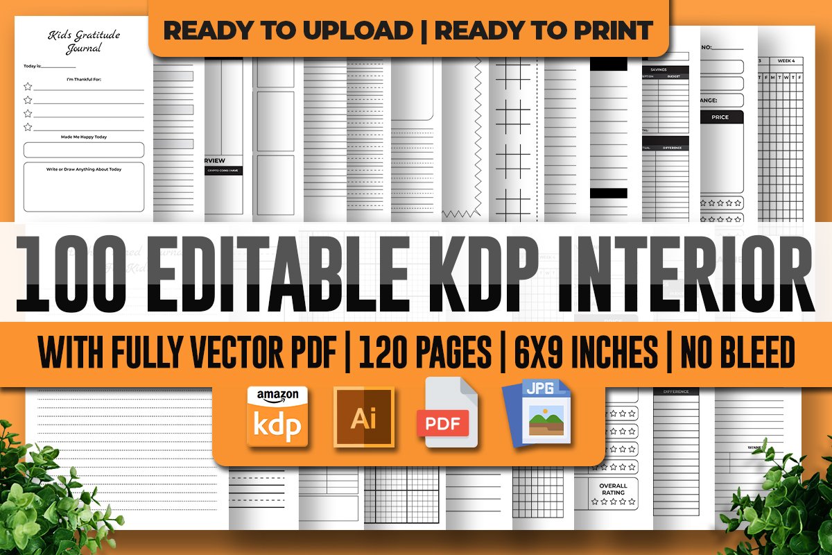 Mega Editable KDP Interior Bundle Planner