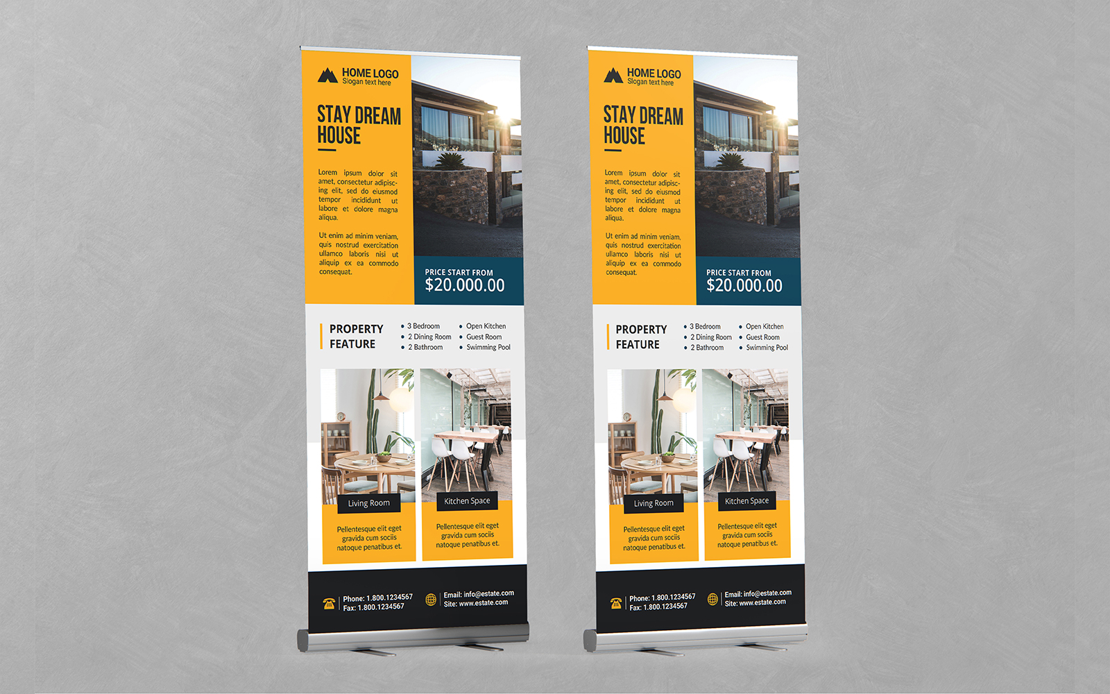 Real Estate Roll-up Banner PSD Templates