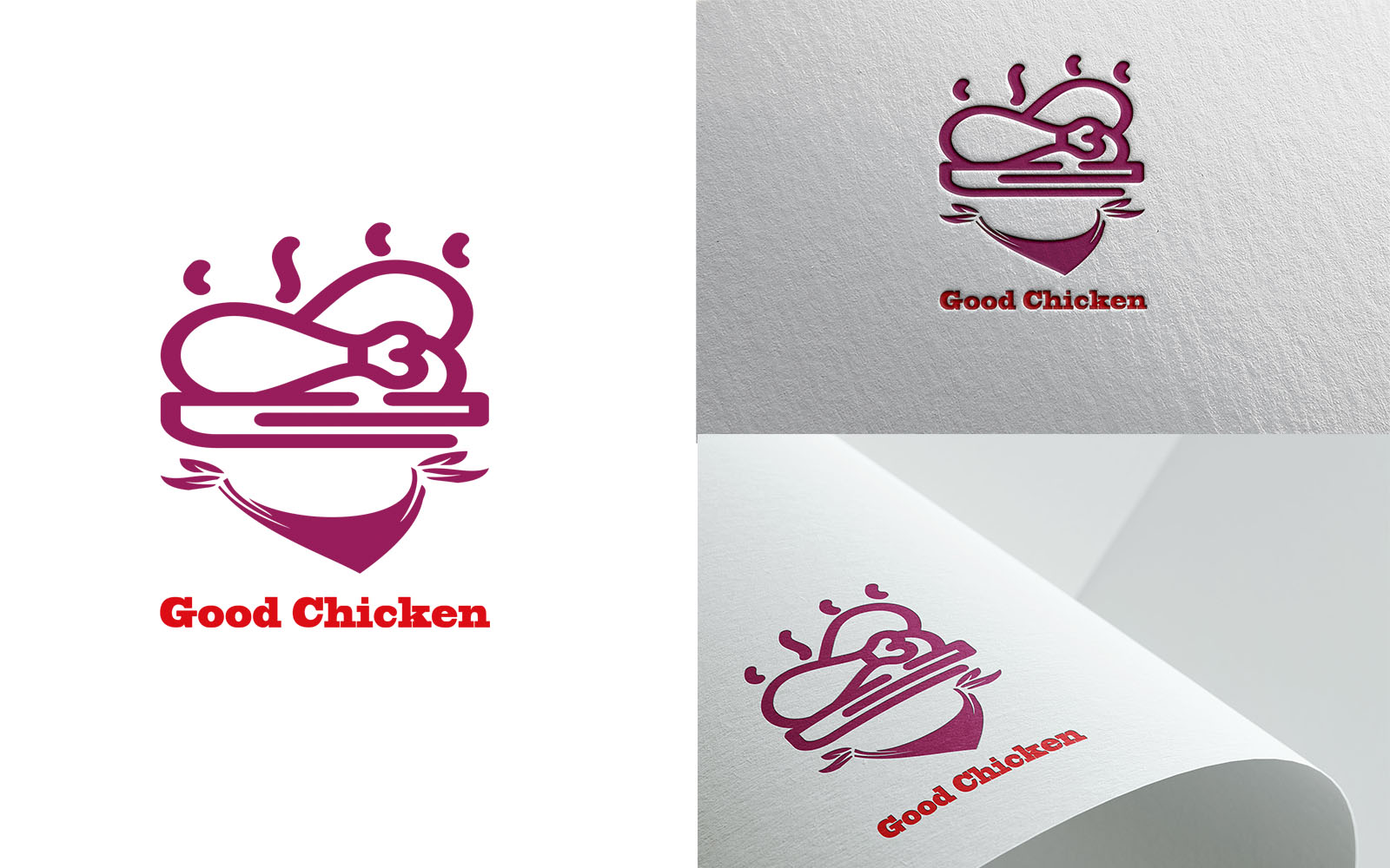 Good Chicken Logo Template Vector Design Modern Graphic Business Illustration Black Creative