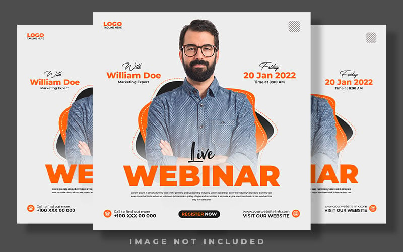 Live Webinar Social Media Post Design Template