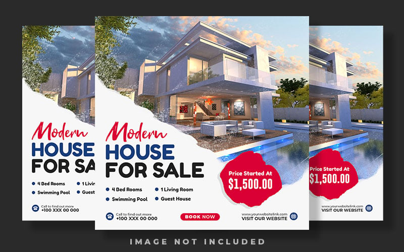 Creative Real Estate Social Media Post Template