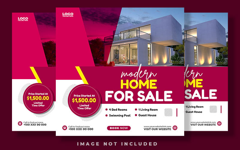 Modern Real Estate Social Media Post Design Template