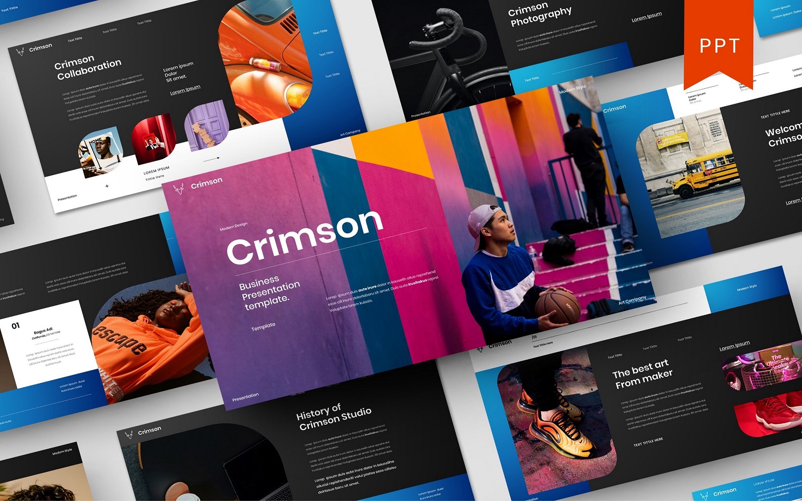 Crimson – Business PowerPoint Template