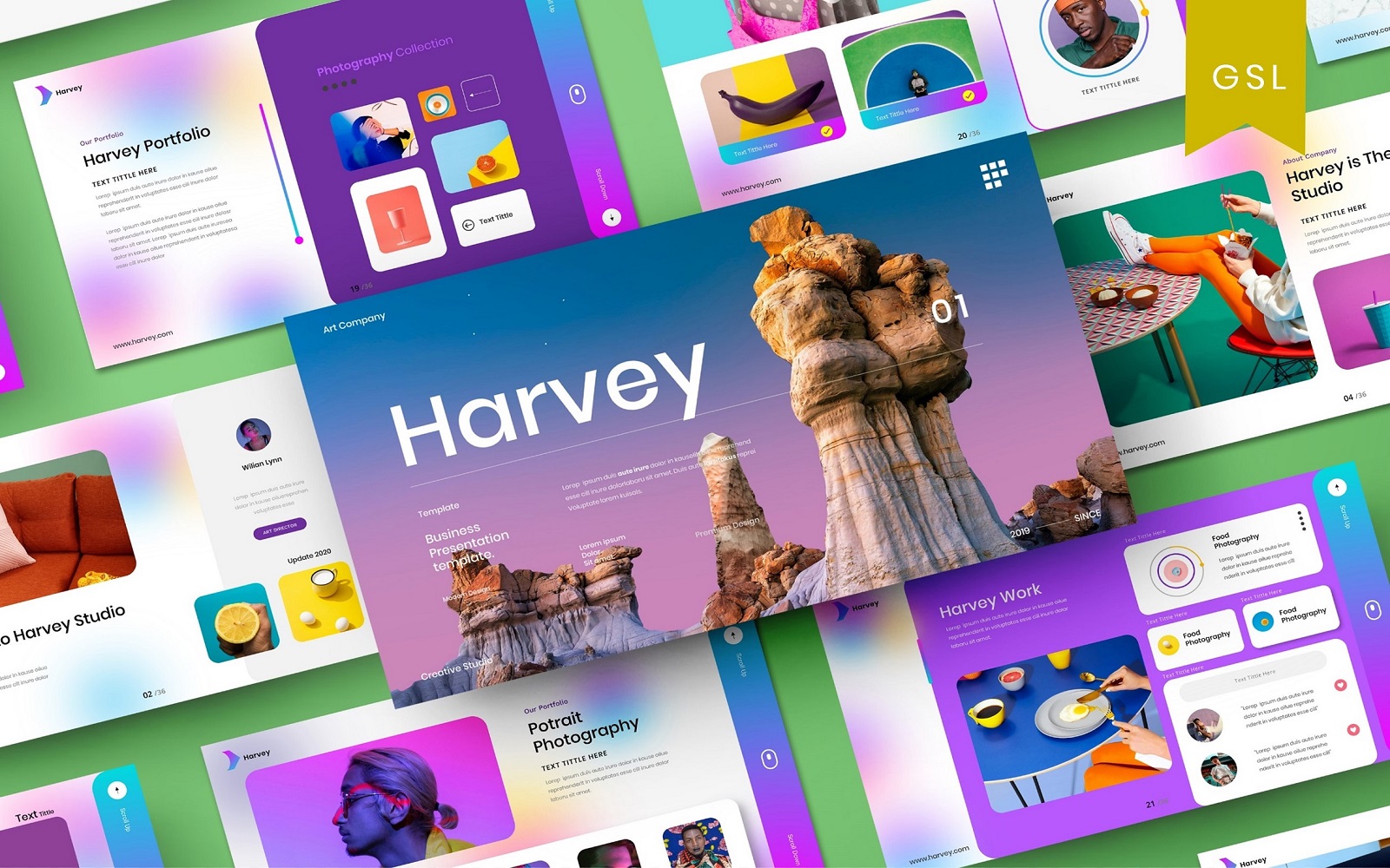 Harvey - Business Google Slide Template