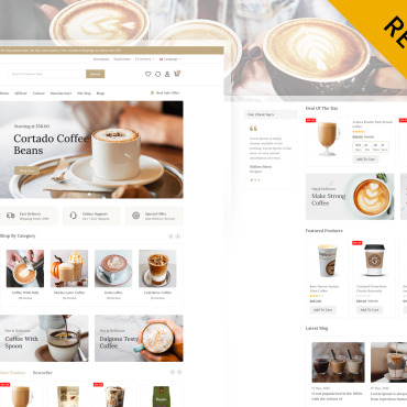 Coffee Food OpenCart Templates 248002