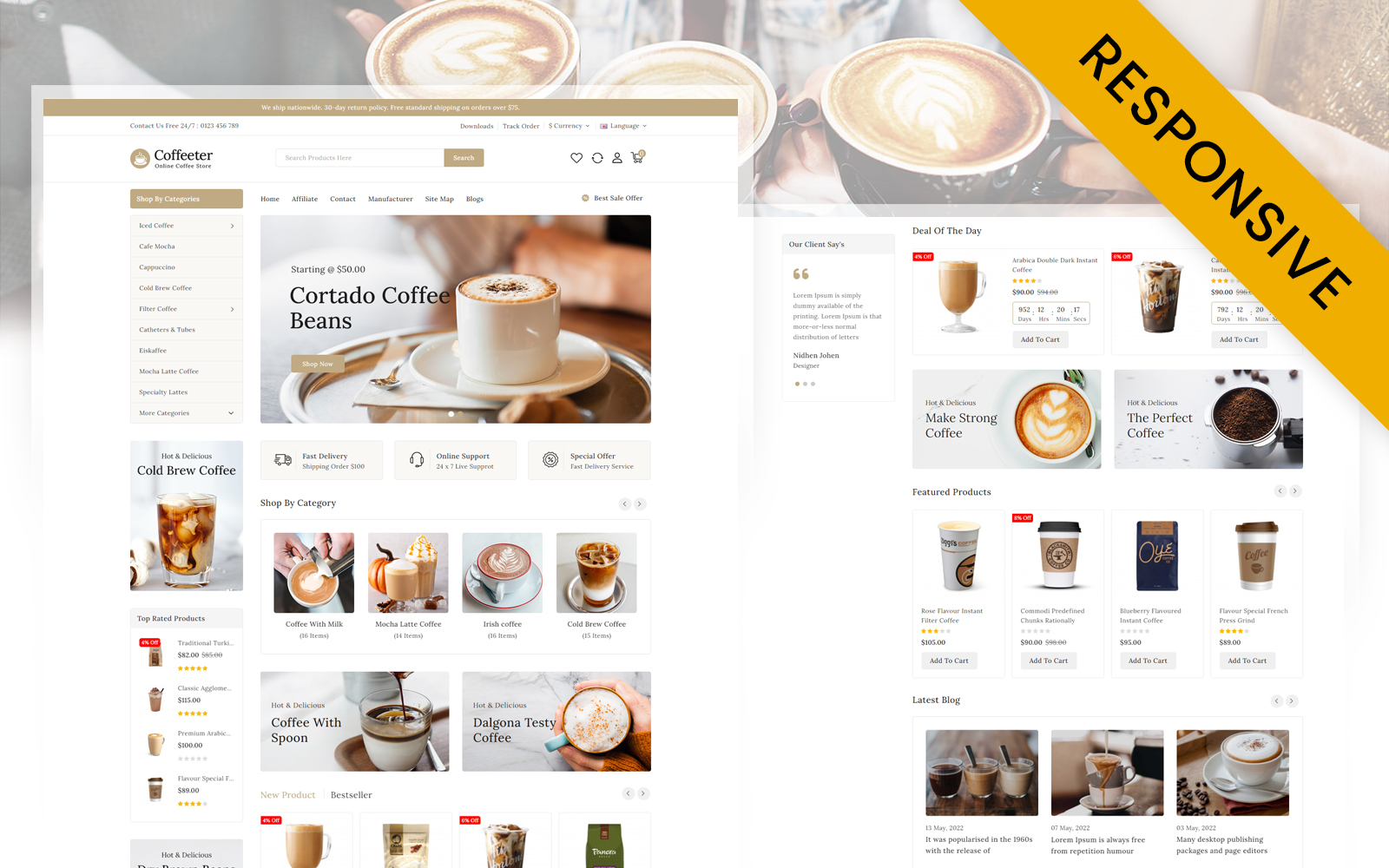 Coffeeter - Online Coffee Store Opencart Responsive Theme